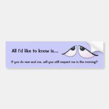 All I'd like to know is... Bumper Sticker