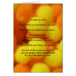 All in the state of mind greeting card