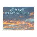 ALL IS WELL IN MY WORLD SUNRISE postcard