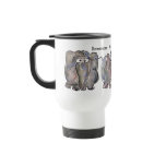 All is Wellephant 3 Cartoon Elephants Coffee Mugs