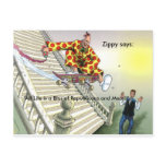 "All Life is a Blur of Republicans and Meat" postcards
