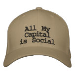 All My Capital is Social embroidered hats