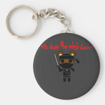 All Obey the Ninja Bear Key Chain