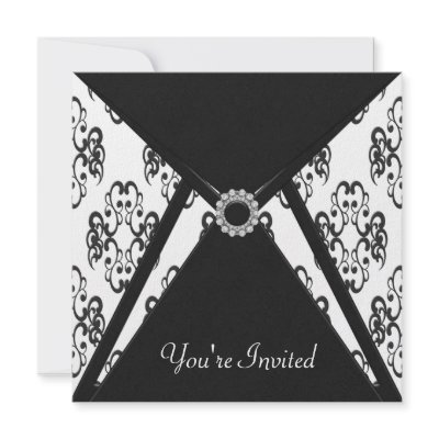 All Occasion Black Damask Party by decembermorning