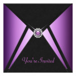 All Occasion Black Purple Party Invitations