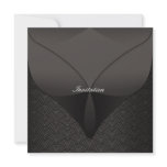 All Occasion Black Satin Party Template invitations