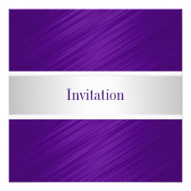 All Occasions Elegant Purple Stripes Announcements