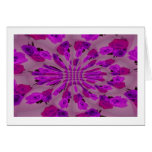 All purple burst pattern of a single repeated rose greeting cards