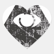 All Seeing Eye Heart Sticker
