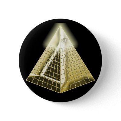 All Seeing Eye Pyramid Button by pentagramstar