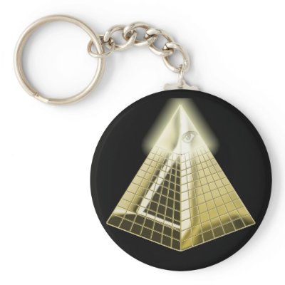 All Seeing Eye Pyramid Keychain by pentagramstar