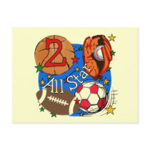 All Star 2nd Birthday Tshirts and Gifts Post Cards