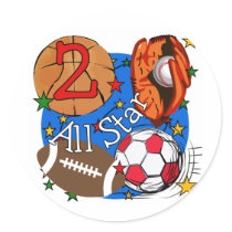 All Star 2nd Birthday Tshirts and Gifts Sticker