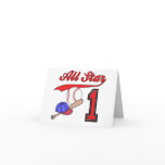 All Star Baseball 1st Birthday Invitations Card