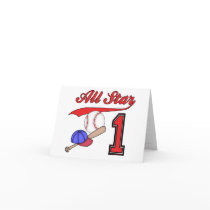 All Star Baseball 1st Birthday Invitations Card