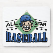 All Star Baseball Kid Mousemat