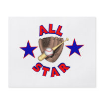 all star baseball player graphic full colour flyer