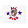 all star baseball player graphic post cards