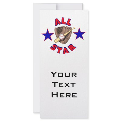 all star baseball player graphic rack card by sports_shop