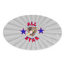 all star baseball player graphic oval stickers