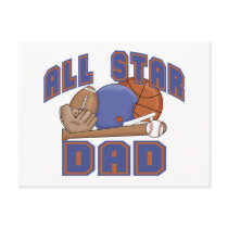 All Star Dad SPORTS Postcard
