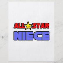 All Star Niece Personalised Flyer