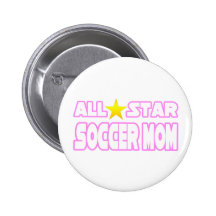 All Star Soccer Mum Button