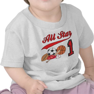 All Star Sports 1st Birthday Shirt by Kewlkids