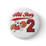 All Star Sports 2nd Birthday Pin