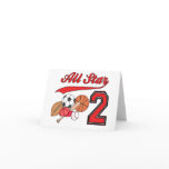 All Star Sports 2nd Birthday Invitations cards