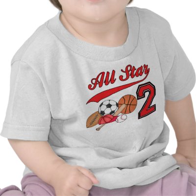 All Star Sports 2nd Birthday Shirt by Kewlkids