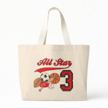 All Star Sports 3rd Birthday Tote Bag