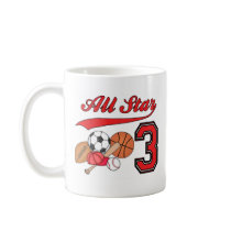 All Star Sports 3rd Birthday Mug