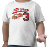 All Star Sports 3rd Birthday Tshirts