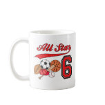 All Star Sports 6th Birthday Mugs