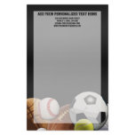 All Star Sports Balls w/ Brick Wall stationery