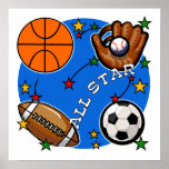 All Star Sports Tshirts and Gifts Print