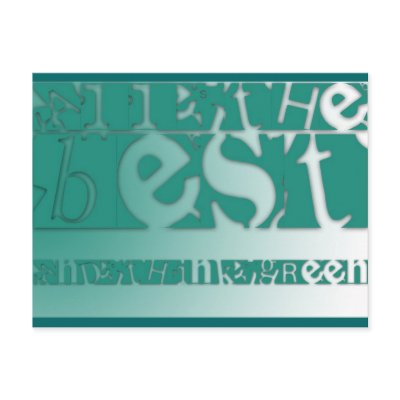 All the best - Think Green Postcards by plurals