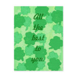 All the best to you, Shamrocks postcards