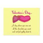 All The Chocolates Funny Valetine Quote Post Card