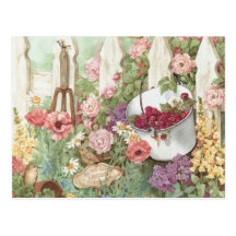 All the Earth Laughs in a Garden - Picket Fence Post Cards