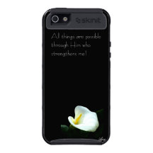 ALL THINGS ARE POSSIBLE - BLOSSOMING WHITE LILLY iPhone 5 CASE