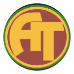 All Thread Round Sticker