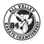All Valley Karate Championship Round Stickers