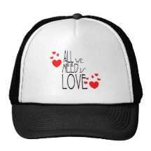 all we need is love trucker hats