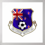 All whites Kiwi Emblem shield emblem Posters