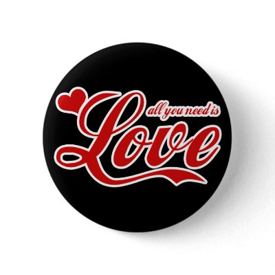 All you Need is Love Retro Pinback Button by BoogieMonst