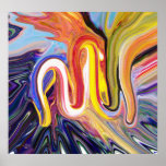 Allah Name Abstract Painting Posters