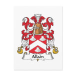 Allain Family Crest Post Cards