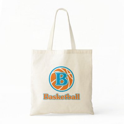 Allaire Orange Basketball Tote Bags by truetomboy